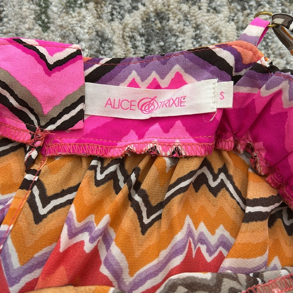 Chevron Silk Dress - image 4